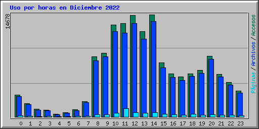 Uso por horas en Diciembre 2022