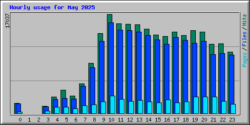 Hourly usage for May 2025