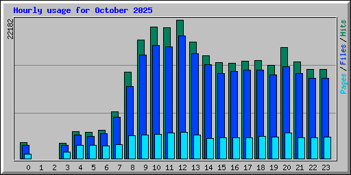 Hourly usage for October 2025