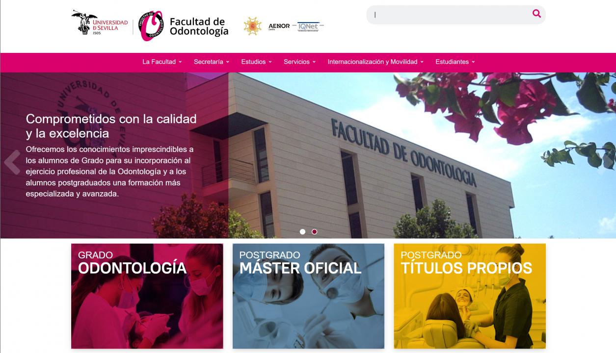 Nueva web de la Facultad de Odontología
